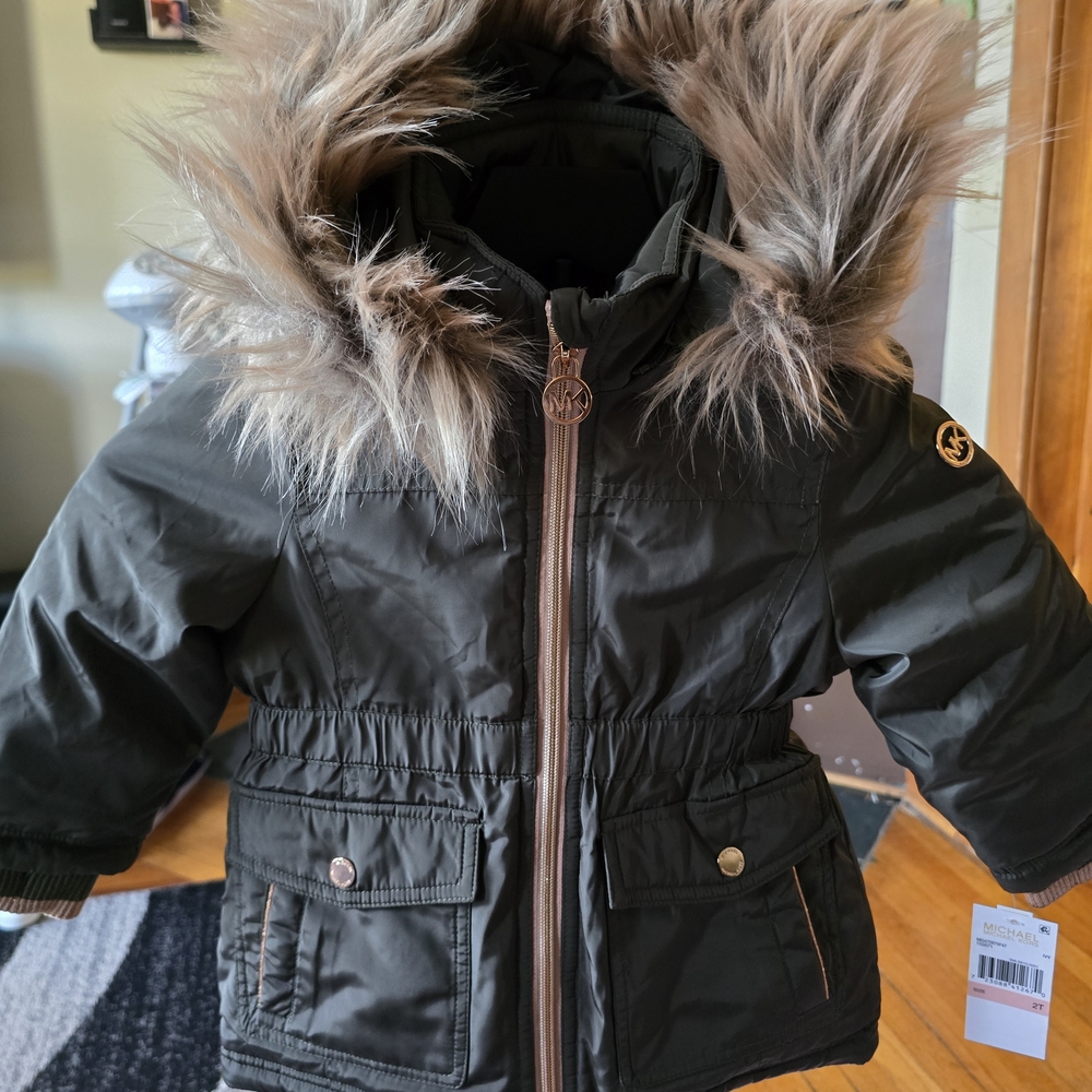 Michael Kors Ivy Parka with Gold Accents